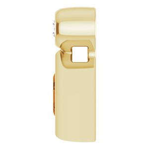 14K Yellow Gold 4x4 mm Square Natural Citrine & .03 CT Natural Diamond Pendant