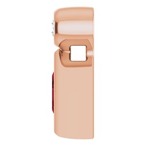 14K Rose Gold 4x4 mm Square Natural Ruby & .03 CT Natural Diamond Pendant