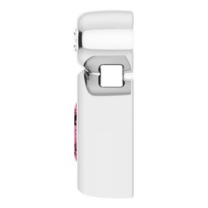 14K White Gold 4x4 mm Square Natural Pink Tourmaline & .03 CT Natural Diamond Pendant