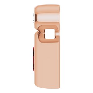 14K Rose Gold 4x4 mm Square Natural Mozambique Garnet & .03 CT Natural Diamond Pendant