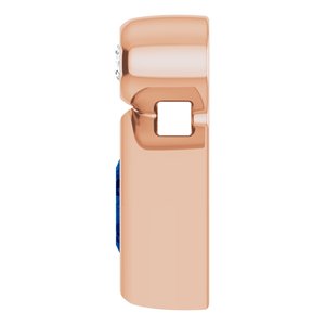 14K Rose Gold 4x4 mm Square Natural Blue Sapphire & .03 CT Natural Diamond Pendant