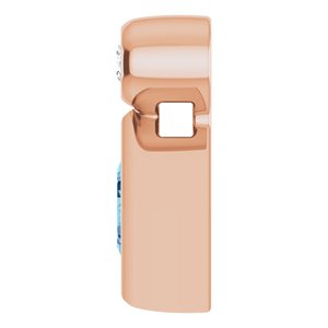 14K Rose Gold 4x4 mm Square Natural Aquamarine & .03 CT Natural Diamond Pendant
