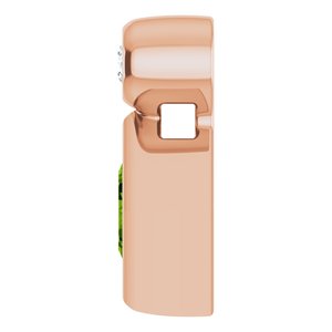 14K Rose Gold 4x4 mm Square Natural Peridot & .03 CT Natural Diamond Pendant