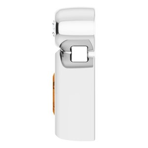Platinum 4x4 mm Square Natural Citrine & .03 CT Natural Diamond Pendant
