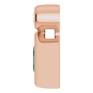 14K Rose Gold 4x4 mm Square Lab-Grown Alexandrite & .03 CT Natural Diamond Pendant