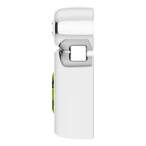 Platinum 4x4 mm Square Natural Peridot & .03 CT Natural Diamond Pendant