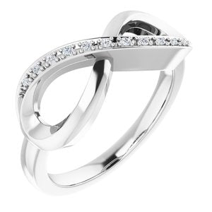 Sterling Silver .05 CTW Lab-Grown Diamond Ring