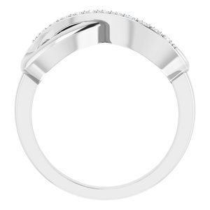 14K White Gold .05 CTW Natural Diamond Infinity-Inspired Ring
