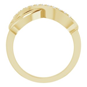 14K Yellow Gold .05 CTW Natural Diamond Infinity-Inspired Ring