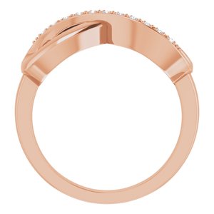 14K Rose Gold .05 CTW Natural Diamond Infinity-Inspired Ring