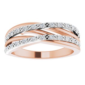 14K Rose/White Gold 1/5 CTW Natural Diamond Ring