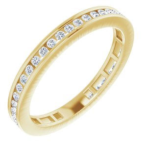 14K Yellow Gold 3/8 CTW Natural Diamond Stackable Ring