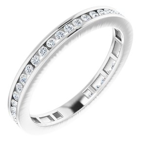 14K White Gold 3/8 CTW Natural Diamond Stackable Ring