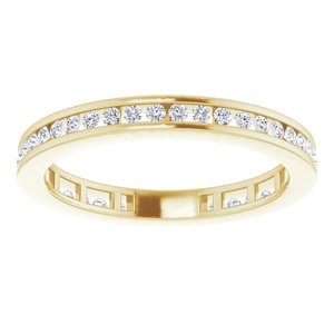 14K Yellow Gold 3/8 CTW Natural Diamond Stackable Ring