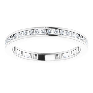 14K White Gold 3/8 CTW Natural Diamond Stackable Ring