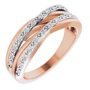 14K Rose/White Gold 1/5 CTW Natural Diamond Ring