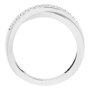 14K White Gold 5/8 CTW Natural Diamond Ring Size 6