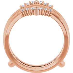 14K Rose 1/4 CTW Natural Diamond Ring Guard