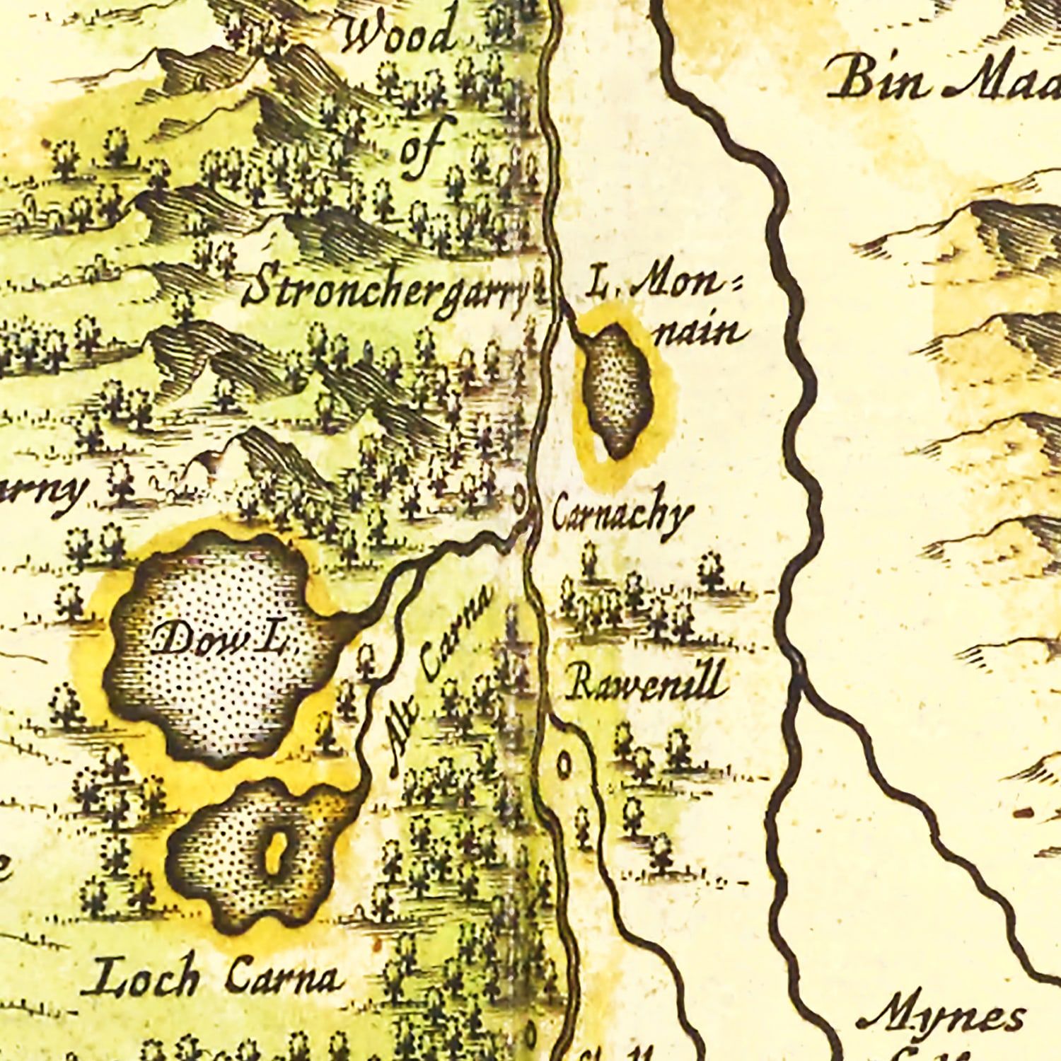 Vintage Map of Strathnaver, Scotland 1665