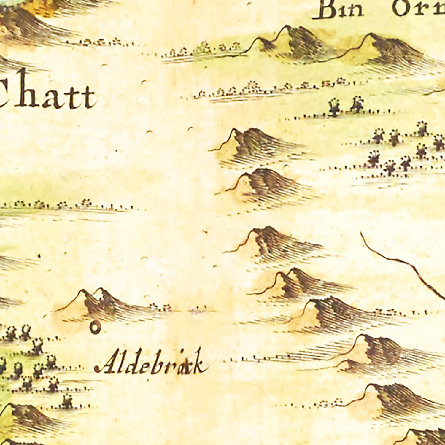 Vintage Map of Sutherland, Scotland 1665