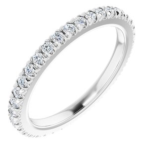 Platinum 1/3 CTW Natural Diamond Eternity Band Size 3.25