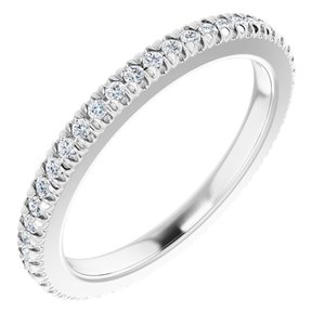 14K White Gold 1/5 CTW Lab-Grown Diamond Eternity Band Size 3