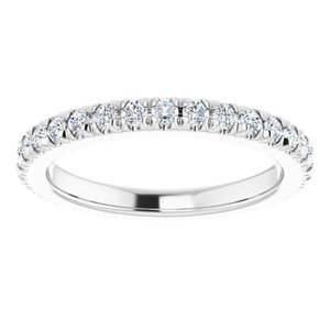 10K White Gold 3/8 CTW Lab-Grown Diamond French-Set Eternity Band