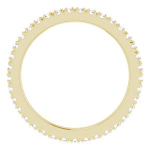 14K Yellow Gold 1/3 CTW Natural Diamond Eternity Band Size 3