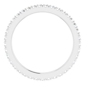 14K White Gold 1/3 CTW Natural Diamond Eternity Band Size 3
