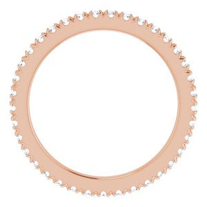 14K Rose Gold 1/3 CTW Natural Diamond Eternity Band Size 3