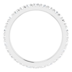 Platinum 1/2 CTW Lab-Grown Diamond Eternity Band Size 3