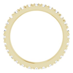 14K Yellow Gold 1/2 CTW Lab-Grown Diamond Eternity Band Size 3