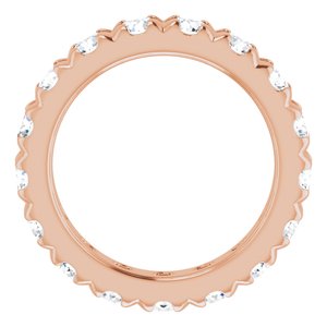 10K Rose Gold 1 1/2 CTW Natural Diamond French-Set Eternity Band