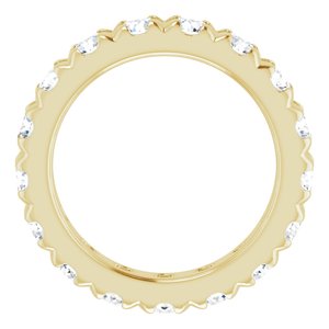 10K Yellow Gold 1 1/2 CTW Natural Diamond French-Set Eternity Band