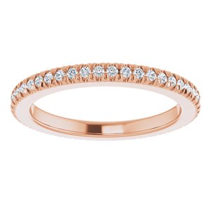 14K Rose Gold 1/5 CTW Lab-Grown Diamond Eternity Band Size 3