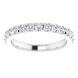 14K White Gold 1/2 CTW Lab-Grown Diamond Eternity Band Size 3