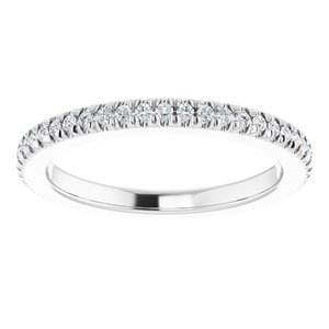 14K White Gold 1/5 CTW Lab-Grown Diamond Eternity Band Size 3.25