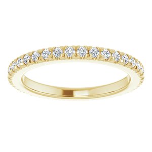 14K Yellow Gold 1/3 CTW Natural Diamond Eternity Band Size 3