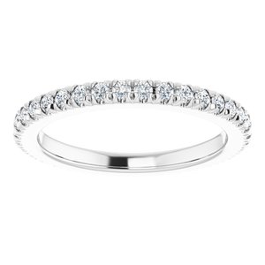14K White Gold 1/3 CTW Lab-Grown Diamond Eternity Band Size 3