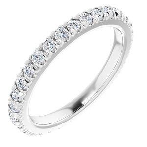 10K White Gold 3/8 CTW Lab-Grown Diamond French-Set Eternity Band
