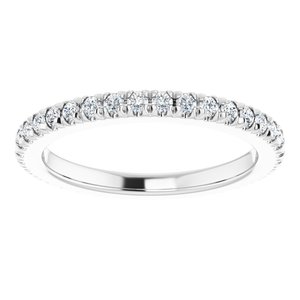 14K White Gold 1/3 CTW Lab-Grown Diamond Eternity Band Size 3.25