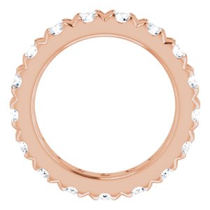 14K Rose Gold 2 CTW Lab-Grown Diamond Eternity Band Size 3.25