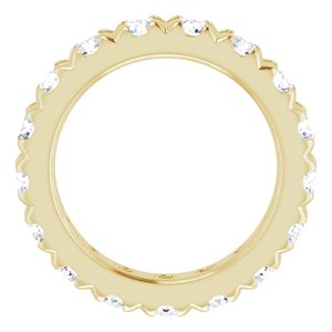 14K Yellow Gold 2 CTW Lab-Grown Diamond Eternity Band Size 3.25