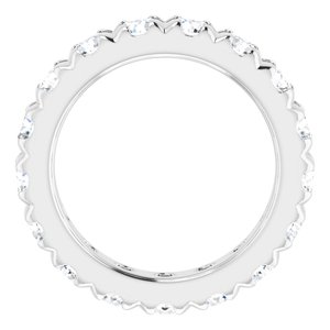 Platinum 2 CTW Lab-Grown Diamond Eternity Band Size 3.25
