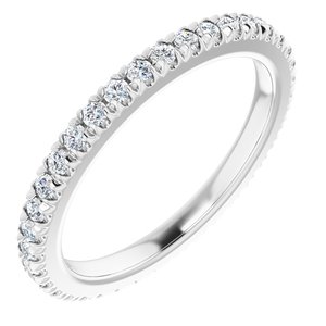 Platinum 1/3 CTW Lab-Grown Diamond Eternity Band Size 3.5