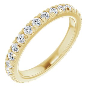 14K Yellow Gold 1/2 CTW Lab-Grown Diamond Eternity Band Size 3