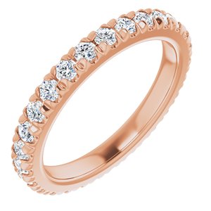 14K Rose Gold 1/2 CTW Lab-Grown Diamond Eternity Band Size 3