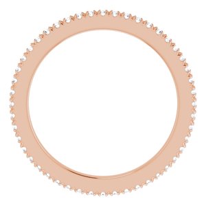 14K Rose Gold 1/5 CTW Natural Diamond Eternity Band Size 3.25