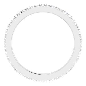 14K White Gold 1/5 CTW Lab-Grown Diamond Eternity Band Size 3.25
