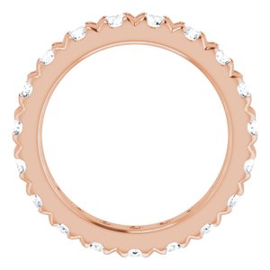 14K Rose Gold 1 1/3 CTW Natural Diamond Eternity Band Size 3.25